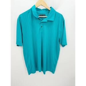Pebble Beach Mens Performance Polo Shirt Size XL Teal Golf Outdoors Lightweight